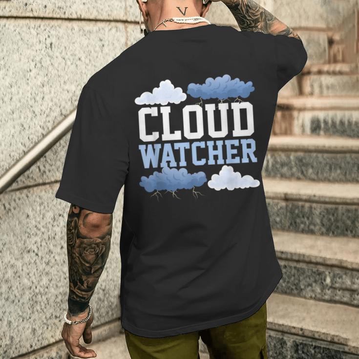 クラウドウォッチャー 予測 天気予報士 気象予報士 メンズTシャツ バックプリント 彼への贈り物