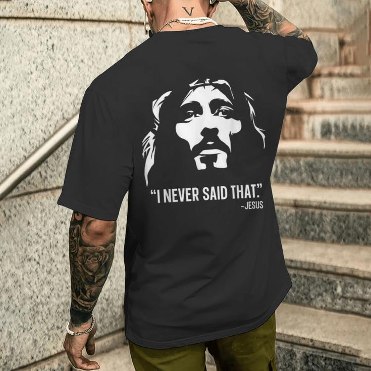 クリスチャンtシャツ Jesus Christ Died I Neveraid That メンズTシャツ バックプリント 彼への贈り物