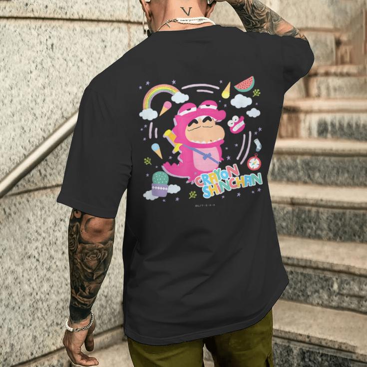 クレヨンしんちゃん ワニ山しんちゃん クレヨンタッチ メンズTシャツ バックプリント 彼への贈り物