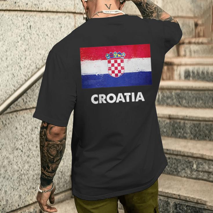 クロアチア国旗ジャージ メンズTシャツ バックプリント 彼への贈り物