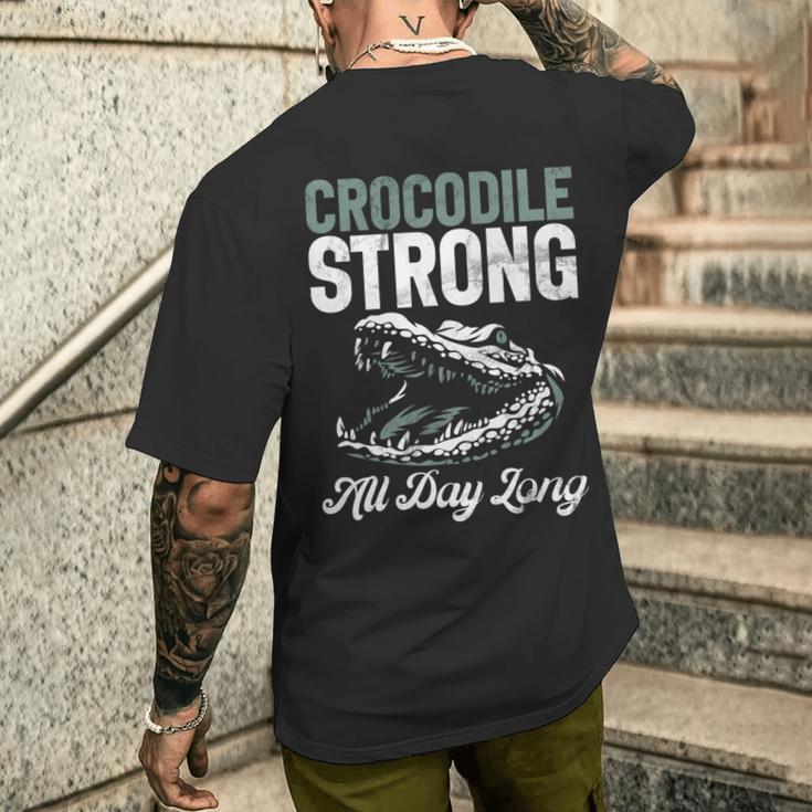 クロコダイル ストロング オールデイ ロング クロコダイル 長袖tシャツ メンズTシャツ バックプリント 彼への贈り物