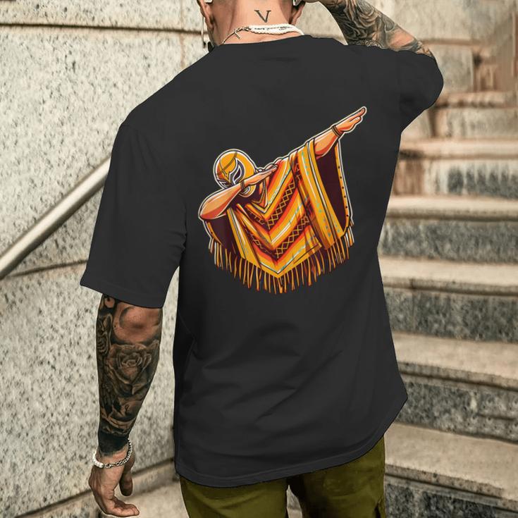 クールダビングレスラーポンチョ、ルチャドールマスクルチャリブレ メンズTシャツ バックプリント 彼への贈り物