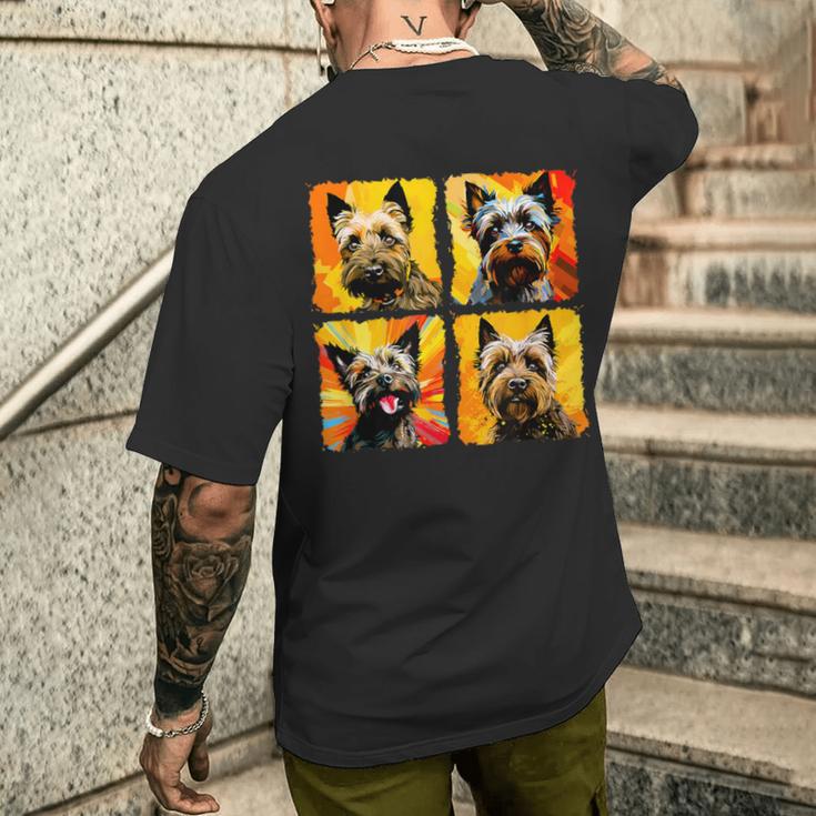 ケアンテリア ポップアート カラフル デッサン 絵画 メンズTシャツ バックプリント 彼への贈り物