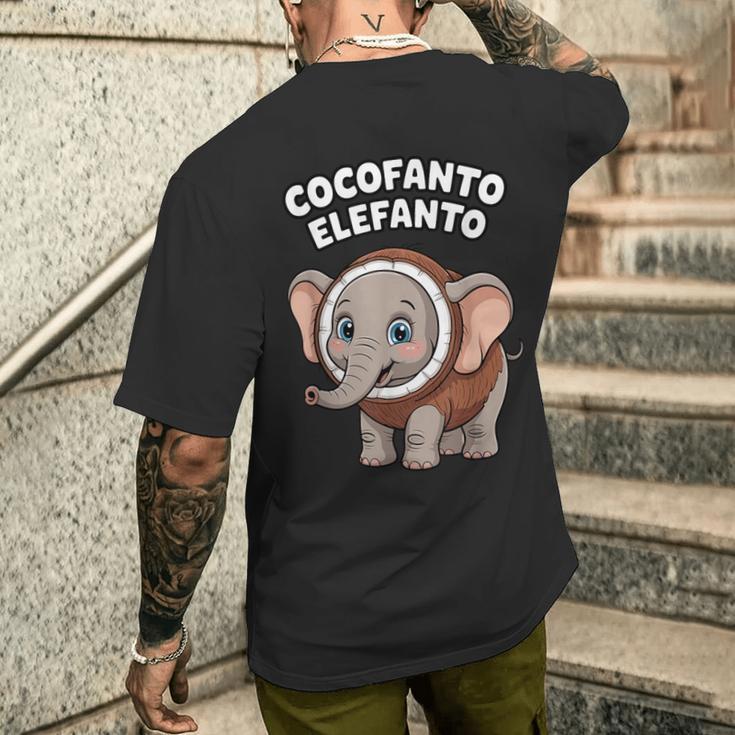 ココファント エレファント イタリアン ブレイン ミーム メンズTシャツ バックプリント 彼への贈り物