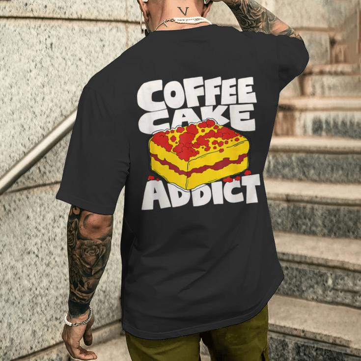 コーヒーケーキ好きのレトロなグラフィック。 メンズTシャツ バックプリント 彼への贈り物
