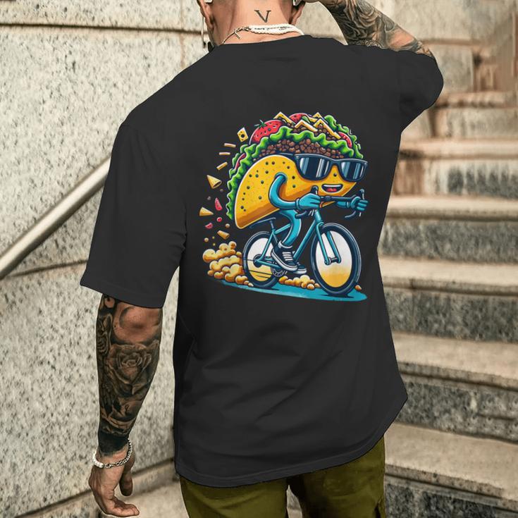 サイクリング タコス ロードバイク 自転車 サイクリスト メンズTシャツ バックプリント 彼への贈り物