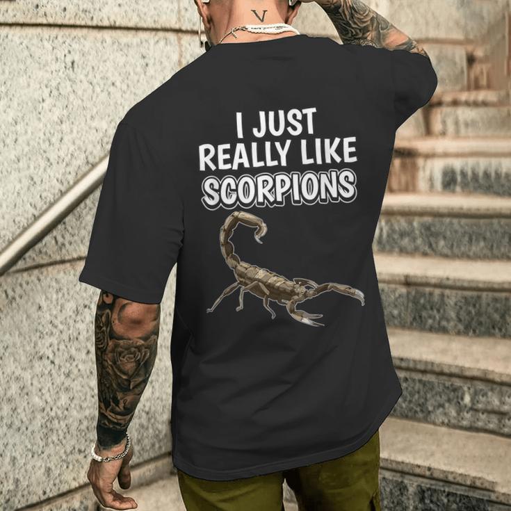 サソリの名言 I Just Really Likecorpions 洋服のサソリ メンズTシャツ バックプリント 彼への贈り物