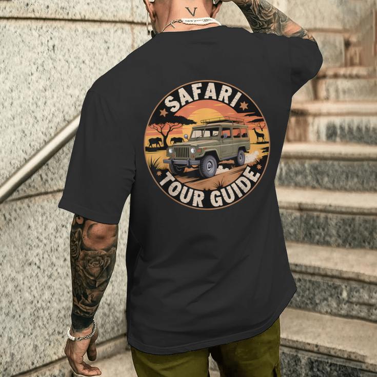 サファリツアーガイドシャツ サファリ衣装 サファリツアー メンズTシャツ バックプリント 彼への贈り物