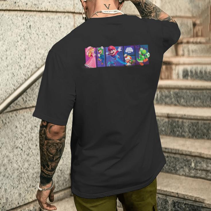 ザ・スーパーマリオギャラクシー・ムービー Cosmic Hero Panels メンズTシャツ バックプリント 彼への贈り物