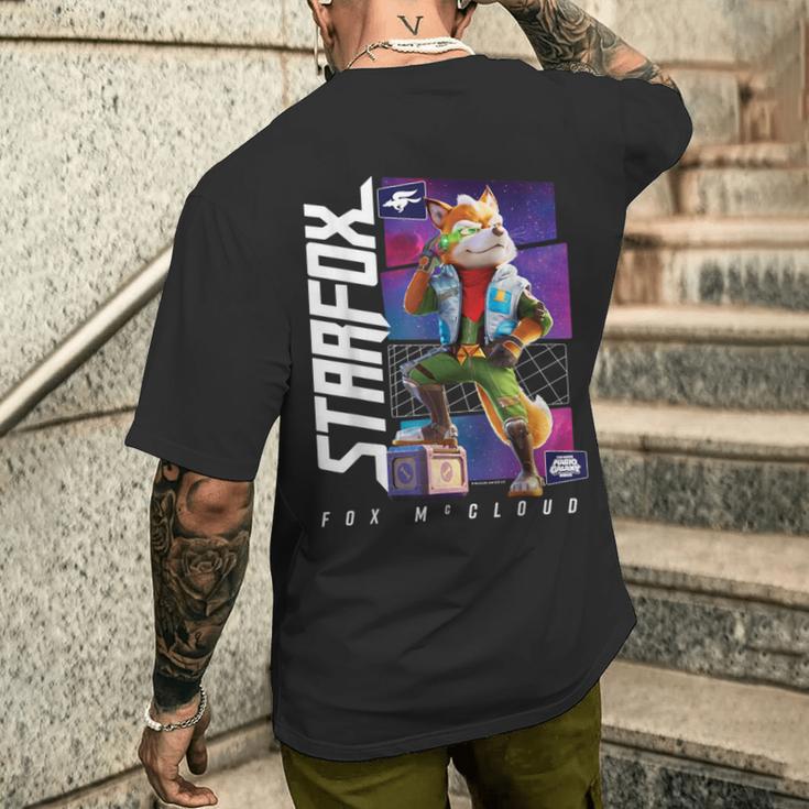 ザ・スーパーマリオギャラクシー・ムービー Fox Mccloud Hero Pose メンズTシャツ バックプリント 彼への贈り物
