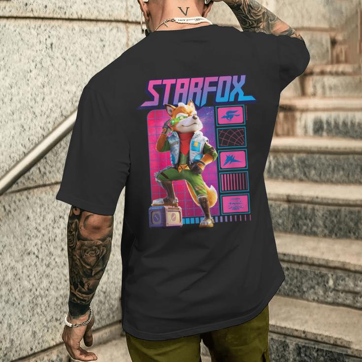 ザ・スーパーマリオギャラクシー・ムービー Fox Mccloud Retro Hero メンズTシャツ バックプリント 彼への贈り物
