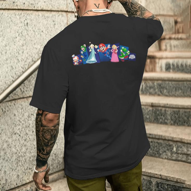 ザ・スーパーマリオギャラクシー・ムービー Heroes In Action メンズTシャツ バックプリント 彼への贈り物