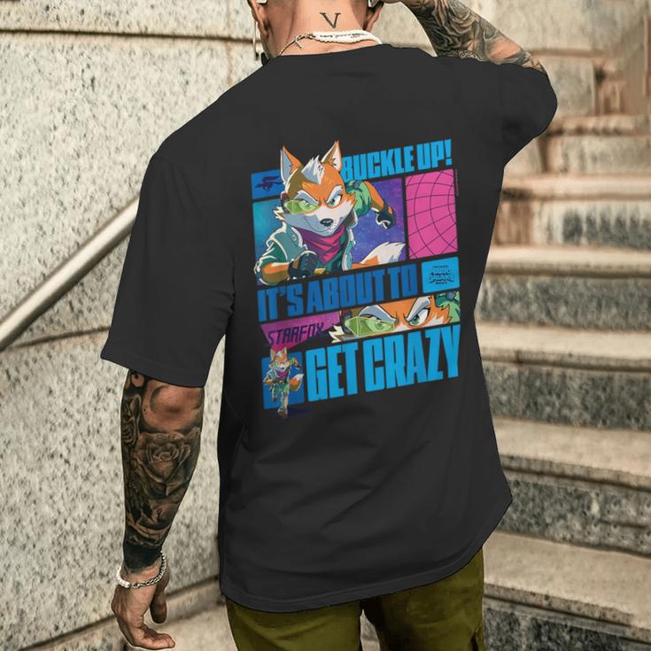 ザ・スーパーマリオギャラクシー・ムービーtarfox Buckle Up Action メンズTシャツ バックプリント 彼への贈り物