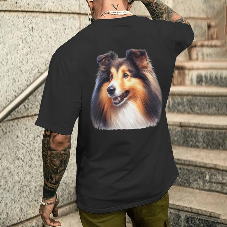 シェットランド・シープドッグ×シェルティ メンズTシャツ バックプリント 彼への贈り物