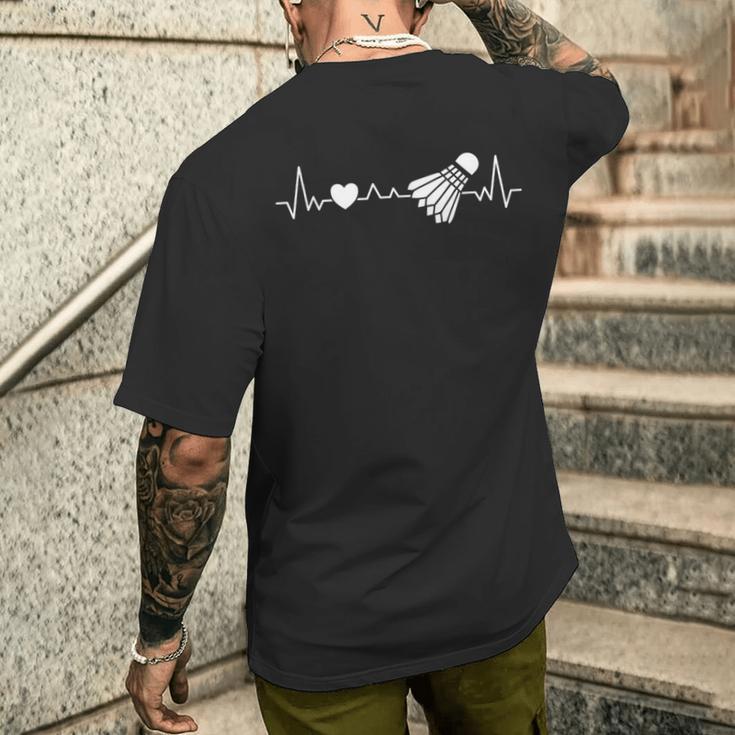 シャトルコック バドミントン ハートビート メンズ レディース キッズ スポーツ メンズTシャツ バックプリント 彼への贈り物