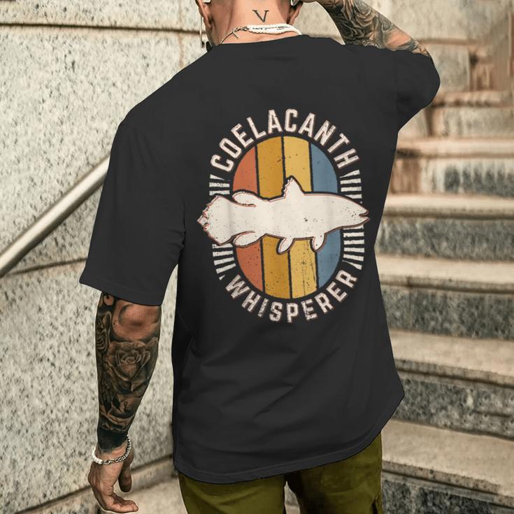 シーラカンスウィスパラー ヴィンテージ クラシック レトロ 動物 愛 メンズTシャツ バックプリント 彼への贈り物