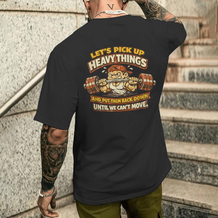 ジム ヘビーリフティング 皮肉なパワーリフティング メンズTシャツ バックプリント 彼への贈り物