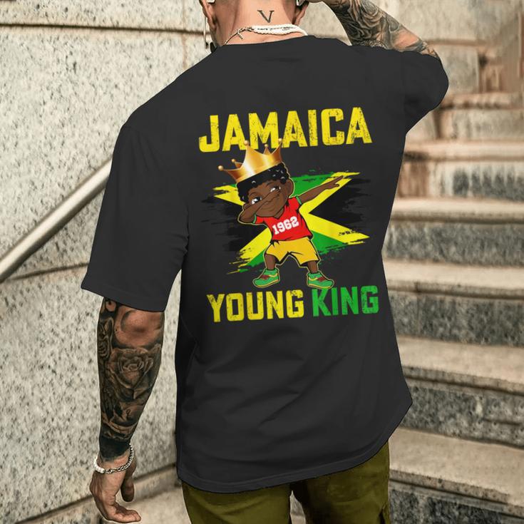 ジャマイカ キング 61Th Celebrating 1952 ブラック 男の子 キッズ 幼児 メンズTシャツ バックプリント 彼への贈り物