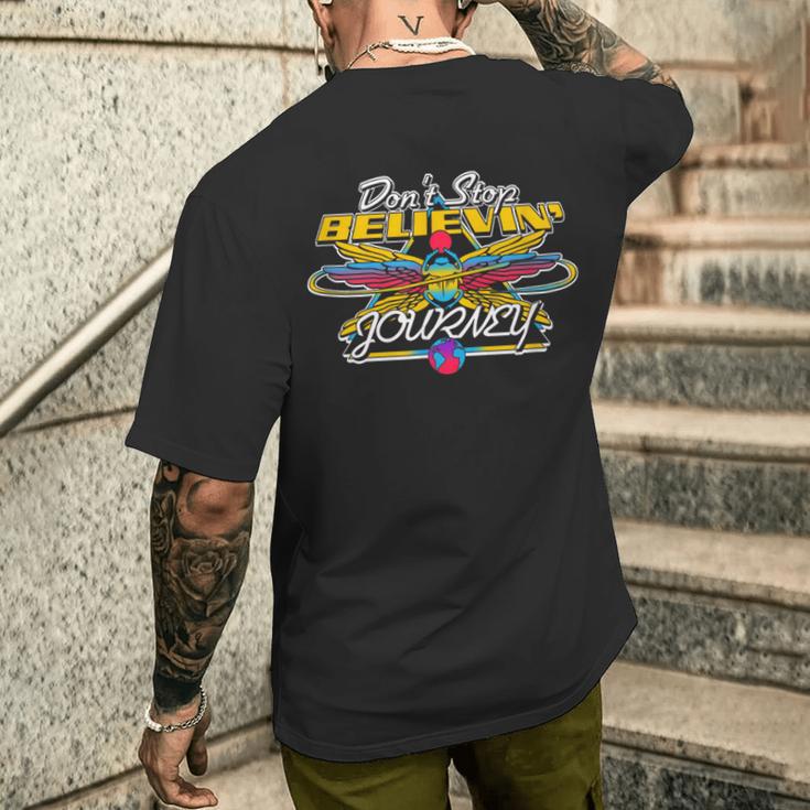 ジャーニーアメリカンロックバンド ドント・ストップ・ビリーヴィン 歌 Papl2795 メンズTシャツ バックプリント 彼への贈り物