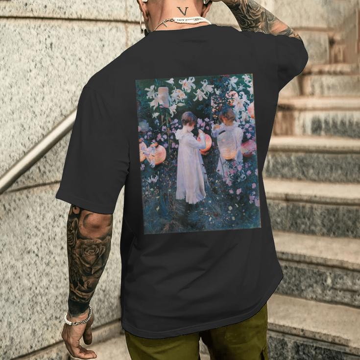ジョン・シンガー・サージェント カーネーション リリー・リリー・ローズ メンズTシャツ バックプリント 彼への贈り物