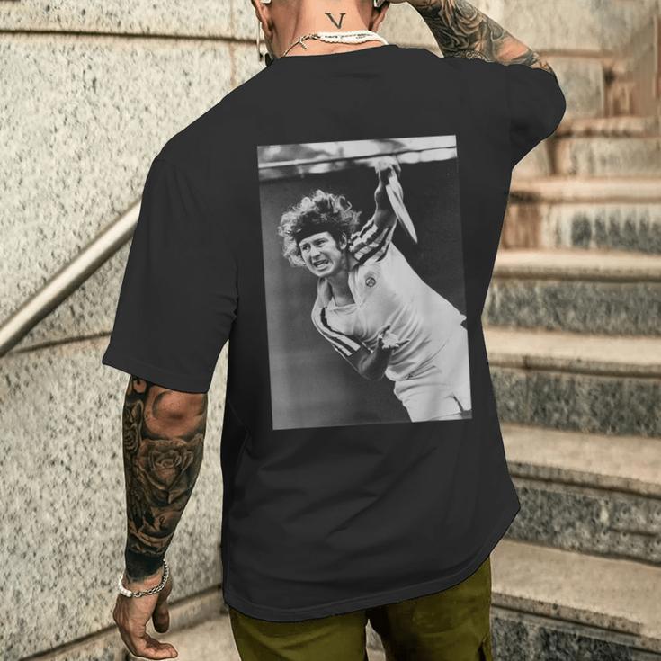 ジョン・マッケンロー テニス 全仏オープン 1980年ウィンブルドン メンズTシャツ バックプリント 彼への贈り物