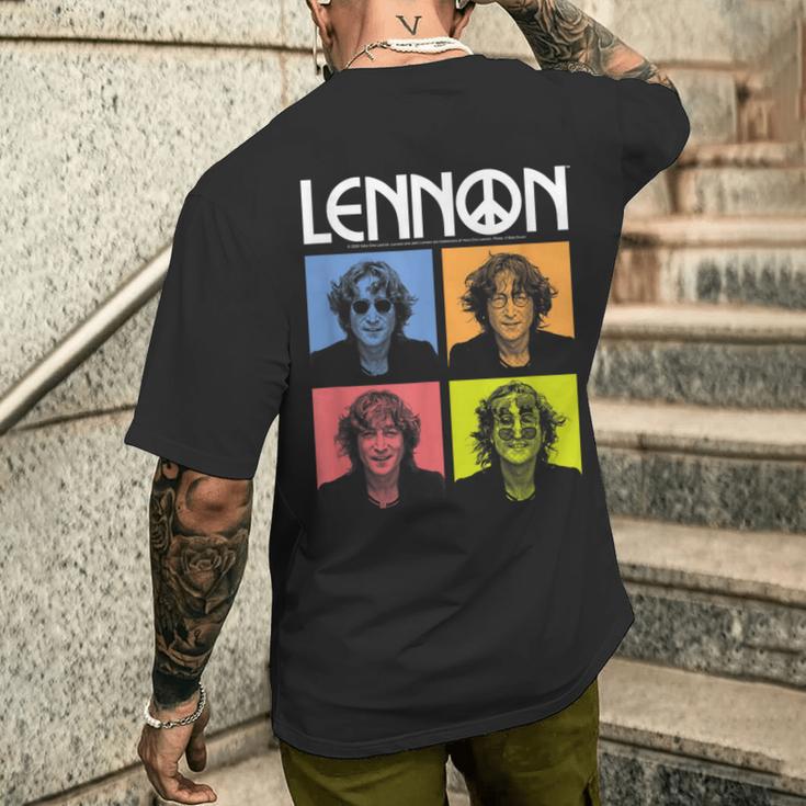 ジョン・レノン カラーブロック メンズTシャツ バックプリント 彼への贈り物