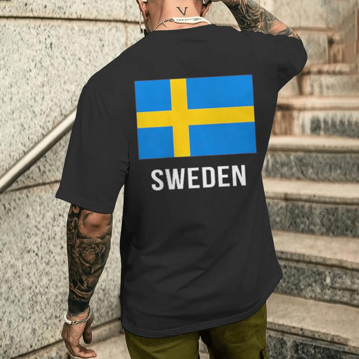 スウェーデン スウェーデンの国旗 メンズTシャツ バックプリント 彼への贈り物