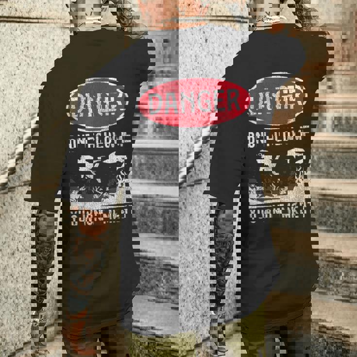 スキューバダイビング ダイバー Danger Don't Follow Me You Won't Make It メンズTシャツ バックプリント 彼への贈り物