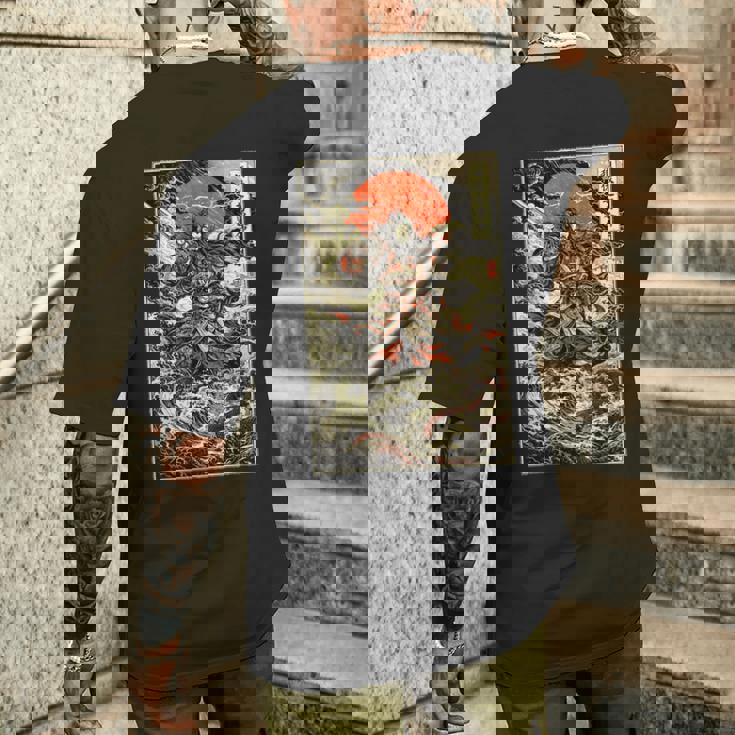 スサノオ 日本神話 女神 浮世絵 神道 メンズTシャツ バックプリント 彼への贈り物