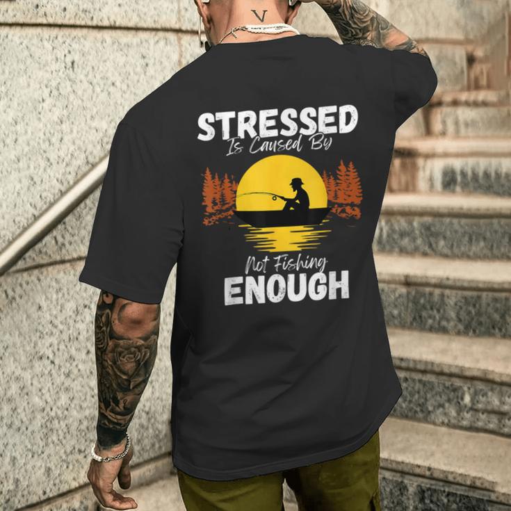 ストレスはファニーバスフライを十分に釣らないことが原因です メンズTシャツ バックプリント 彼への贈り物