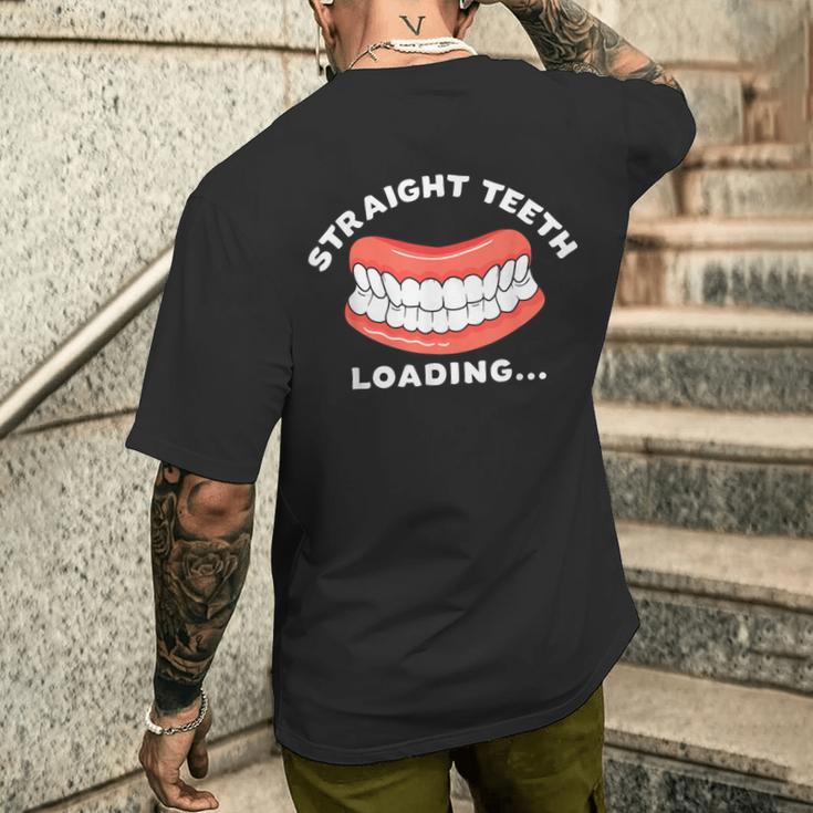 ストレート歯ローディング入れ歯フィニッシャー入れ歯 メンズTシャツ バックプリント 彼への贈り物