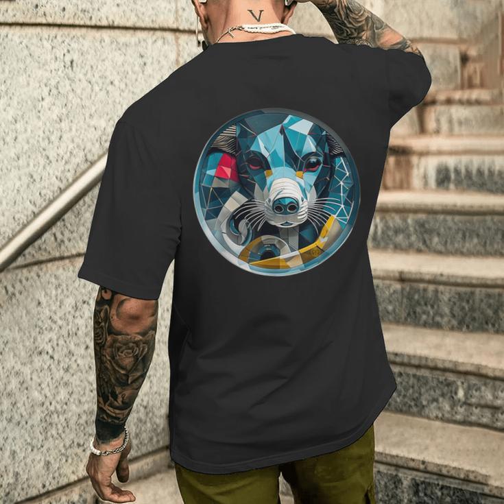 スピリットガイド-犬 メンズTシャツ バックプリント 彼への贈り物