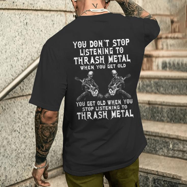 スラッシュメタル コンサート 音楽 ジャンル バンド スラッシュメタル メンズTシャツ バックプリント 彼への贈り物