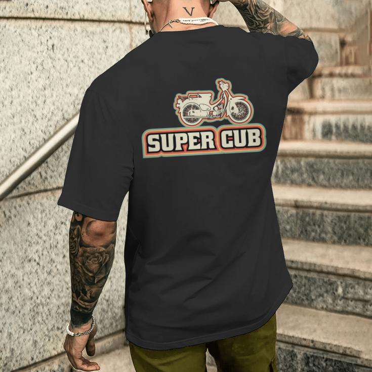 スーパーカブc100 原付バイク レトロジャパン 長袖tシャツ メンズTシャツ バックプリント 彼への贈り物