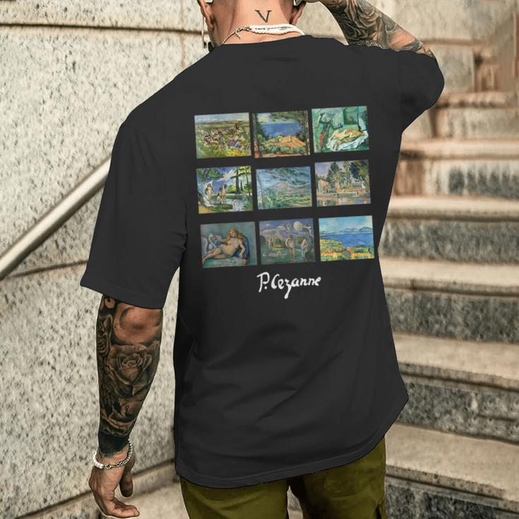 セザンヌの有名な芸術絵画 Cezanne メンズTシャツ バックプリント 彼への贈り物