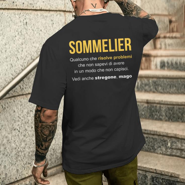 ソムリエ定義 メンズTシャツ バックプリント 彼への贈り物