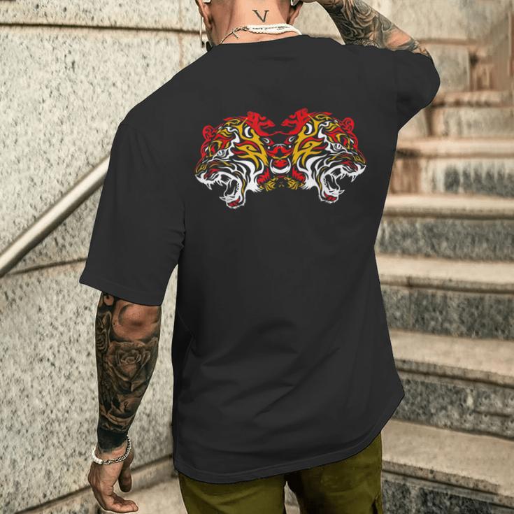 タイガータトゥー ムエタイ メンズTシャツ バックプリント 彼への贈り物