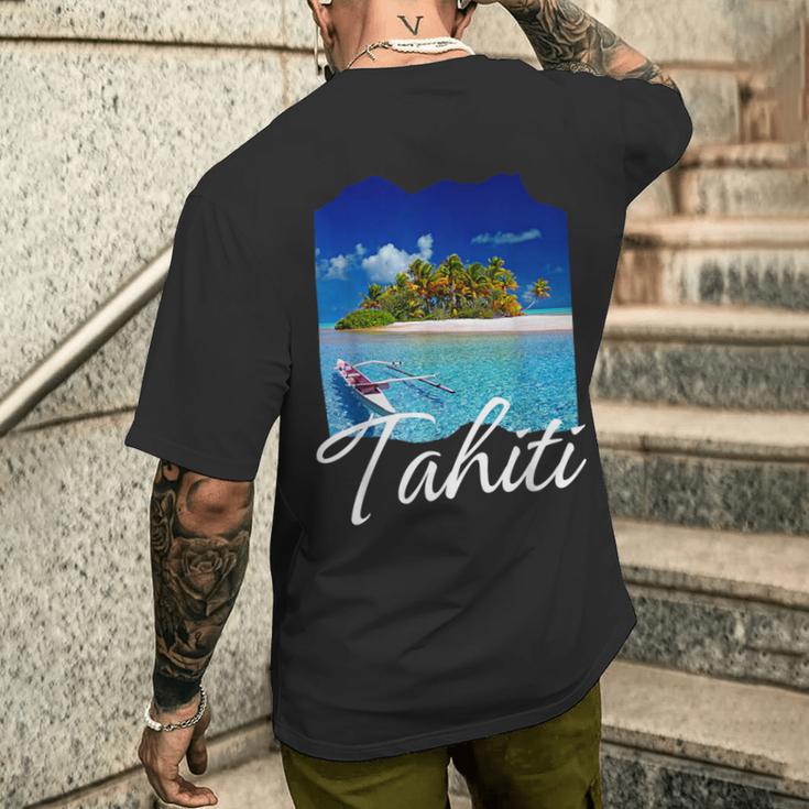 タヒチ フランス領ポリネシア タヒチ メンズTシャツ バックプリント 彼への贈り物