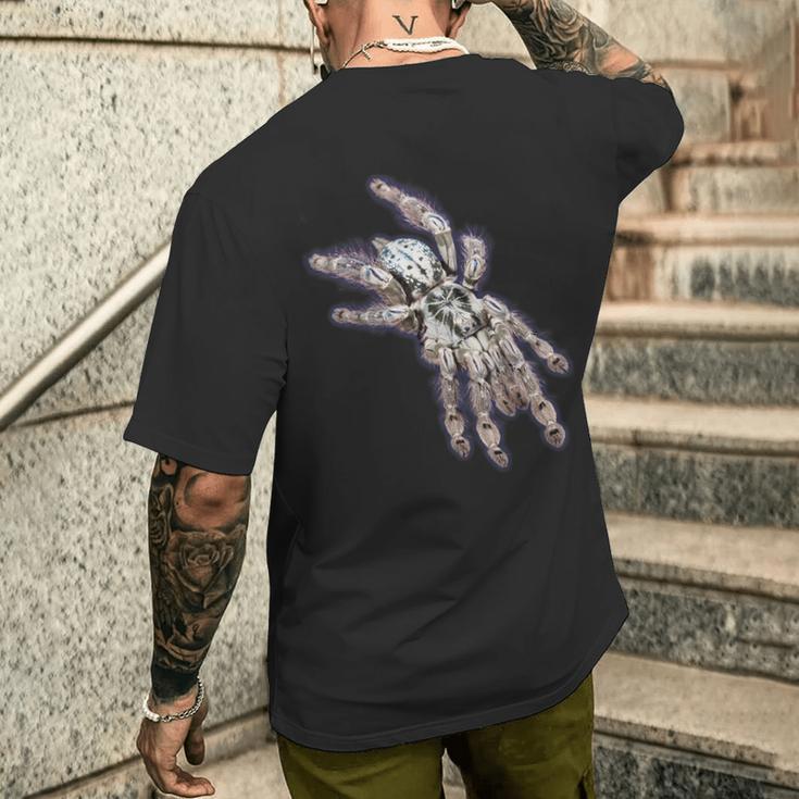 タランチュラホワイトスパイダートーゴスターバーストヒヒ メンズTシャツ バックプリント 彼への贈り物