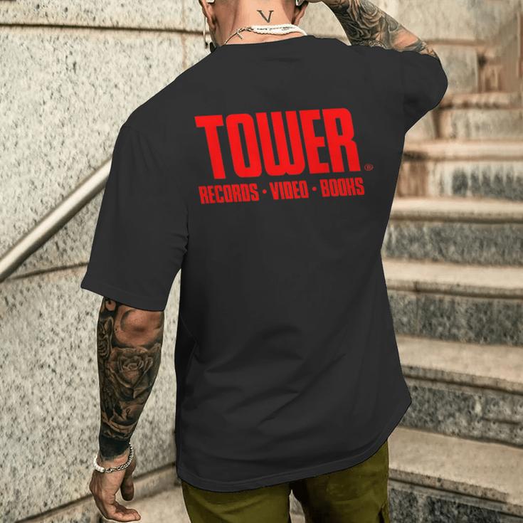 タワーレコード レトロ ヴィンテージ 音楽 ハリウッド メンズTシャツ バックプリント 彼への贈り物