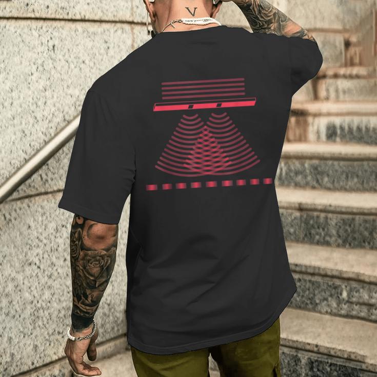 ダブルスプリット 実験 量子物理学 物理学 先生 数学 メンズTシャツ バックプリント 彼への贈り物