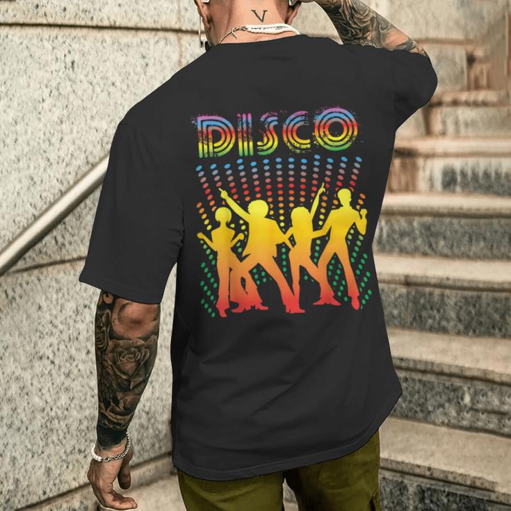 ディスコtシャツ ヴィンテージスタイルダンシングレトロディスコシャツ メンズTシャツ バックプリント 彼への贈り物