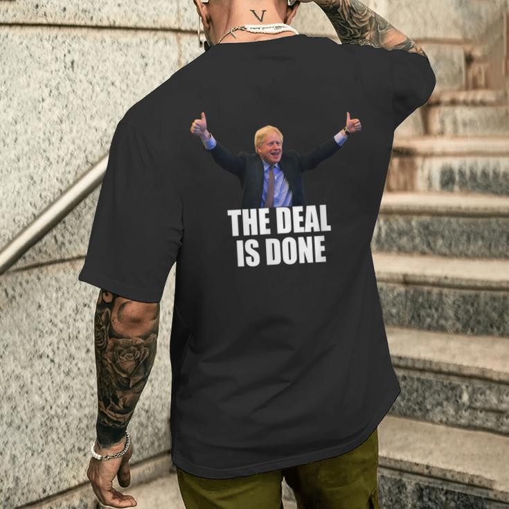 ディールは完了ですボリス・ジョンソン Brexit Deal メンズTシャツ バックプリント 彼への贈り物