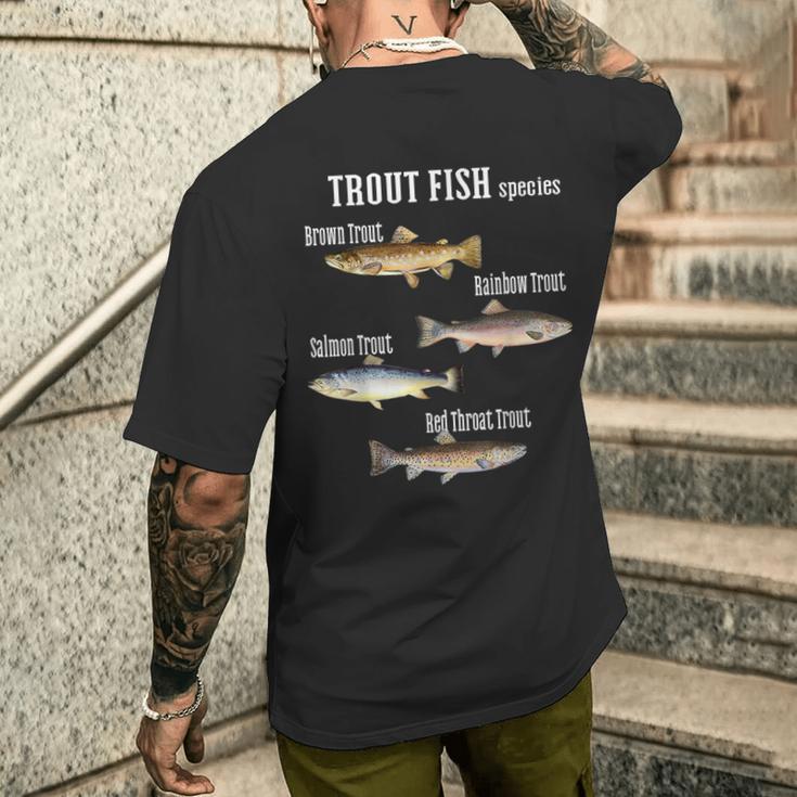 トラウト魚種釣り釣り服の種類 メンズTシャツ バックプリント 彼への贈り物