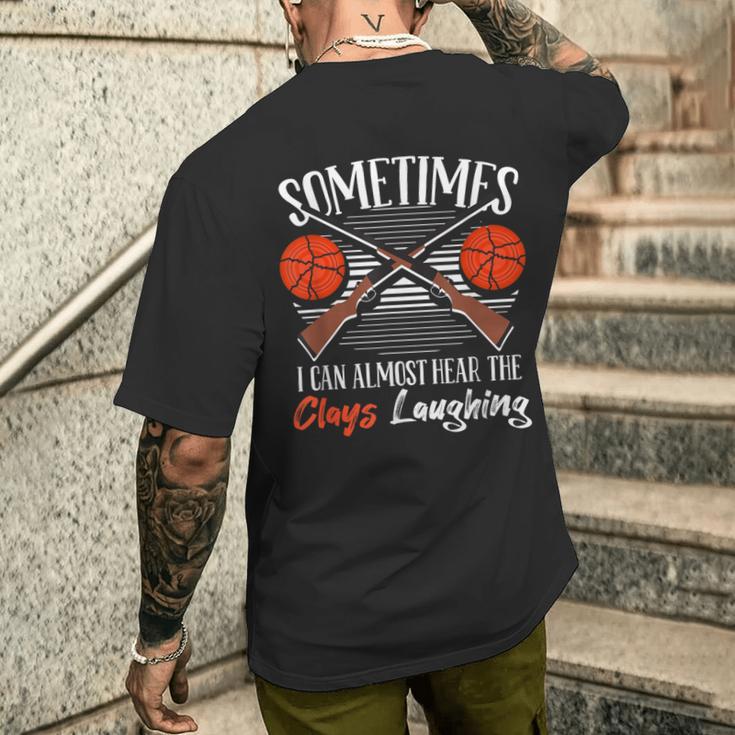 トラップ射撃 シューティング・スポーツ スケート射撃 クレイ射撃 メンズTシャツ バックプリント 彼への贈り物