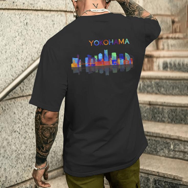 トラベル アジア 日本 横浜 東京 日本の休暇 お土産 メンズTシャツ バックプリント 彼への贈り物
