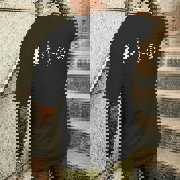 トロンボニストギフト猫とトロンボーンが大好き メンズTシャツ バックプリント 彼への贈り物