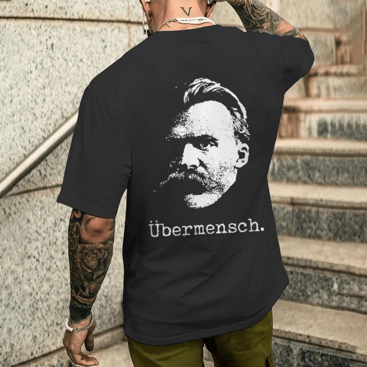 ニーチェ・ザラトゥストラ-ユーバーメンシュ哲学-超人 メンズTシャツ バックプリント 彼への贈り物