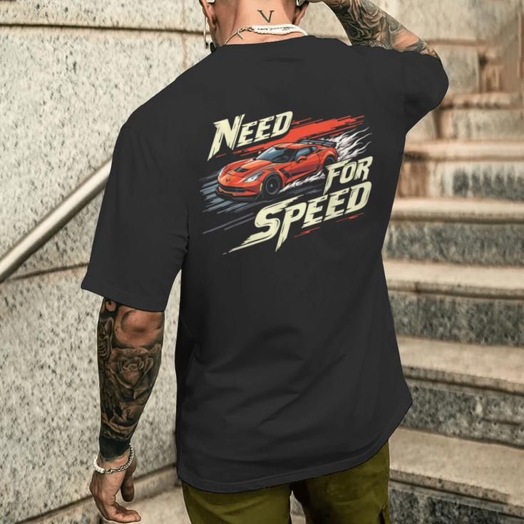 ニード・フォー・スピード ハイオクタンレース グラフィックデザイン メンズTシャツ バックプリント 彼への贈り物