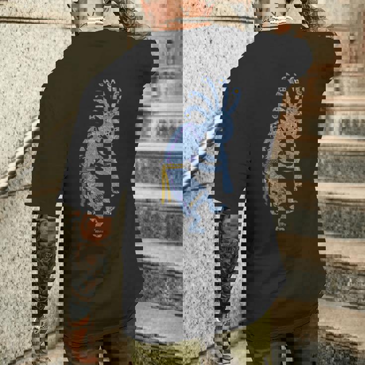 ネイティブアメリカン プエブロ カチナ スピリット ココペリ 3 メンズTシャツ バックプリント 彼への贈り物